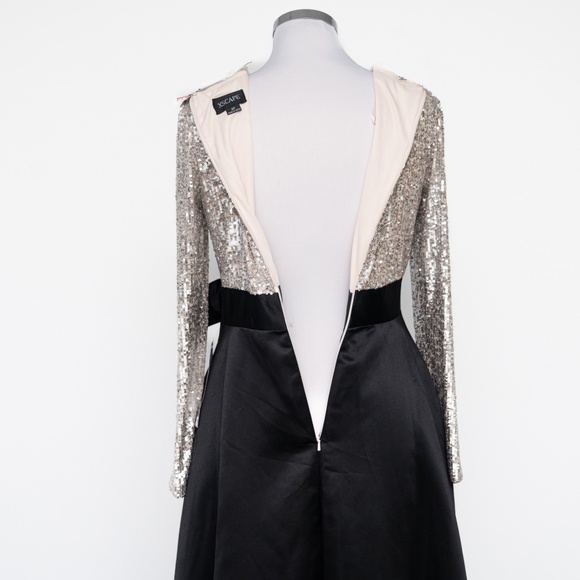 Xscape - Sequinned Long Sleeve Ballgown Dress - Picture 11 of 11